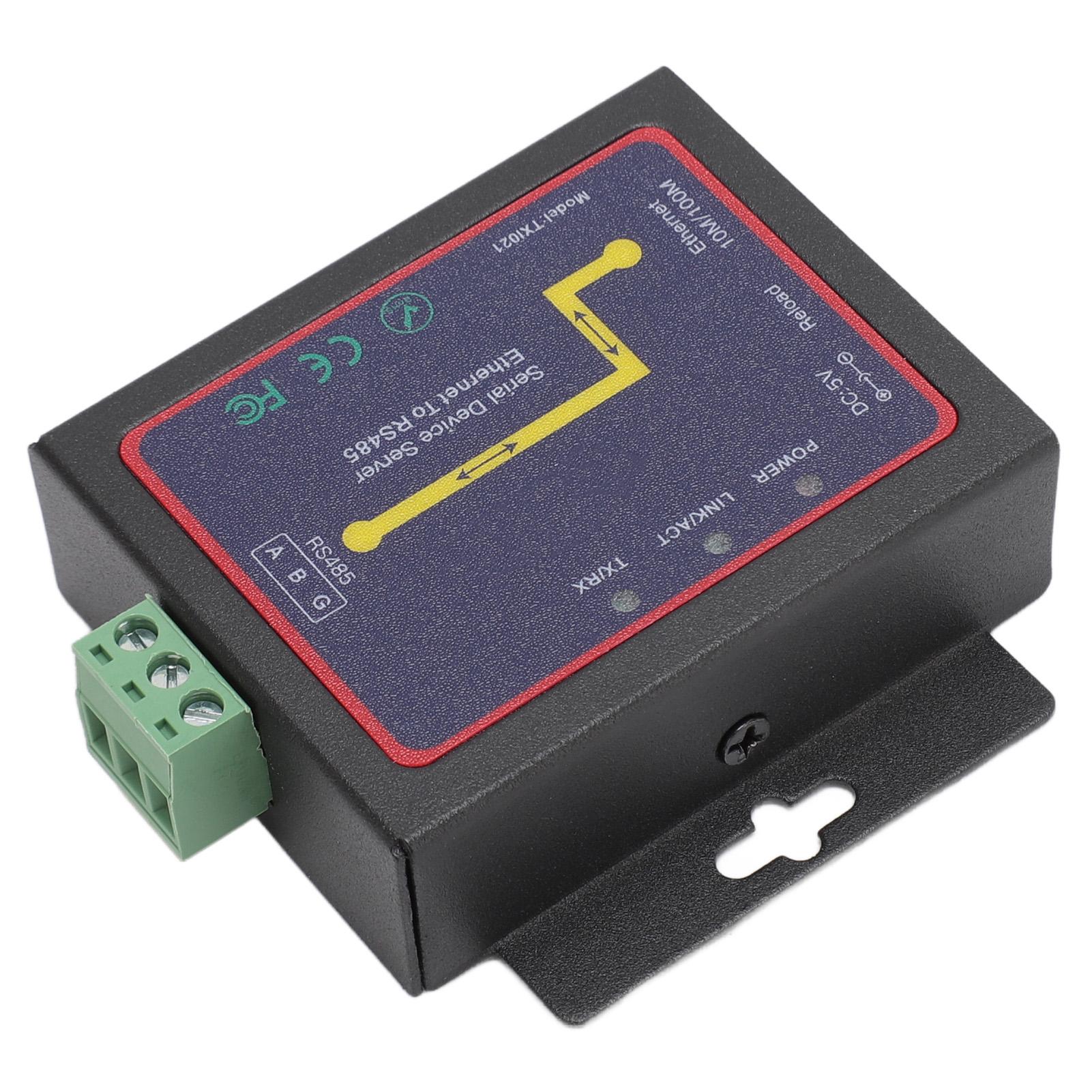 

TXI021 Адаптер мережі послідовного порту RJ45 до RS485 Промисловий клас TCP RTU Ethernet до RS485 Конвертер EU Plug