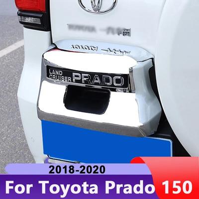 For Toyota Land Cruiser Prado 150 2018 License Plate Frame Cover Protector Trim Chrome Car-Styling Accessories