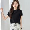Women's Silk Knit Short-Sleeve T-Shirt