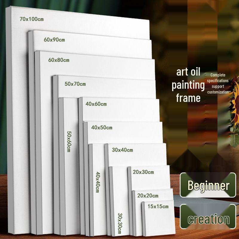 Multi-Size Drawing Canvas for Oil & Acrylic Paints - Blank Inner Frame Painting Tools