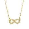 Elegant Gold Infinity Love Pendant Necklace - Titanium Steel, Full Diamond, High-End Luxury Design