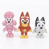 12 יחידות קריקטורות Bluey Mini Figures סט דמויות פעולה למסיבת יום הולדת לילדים