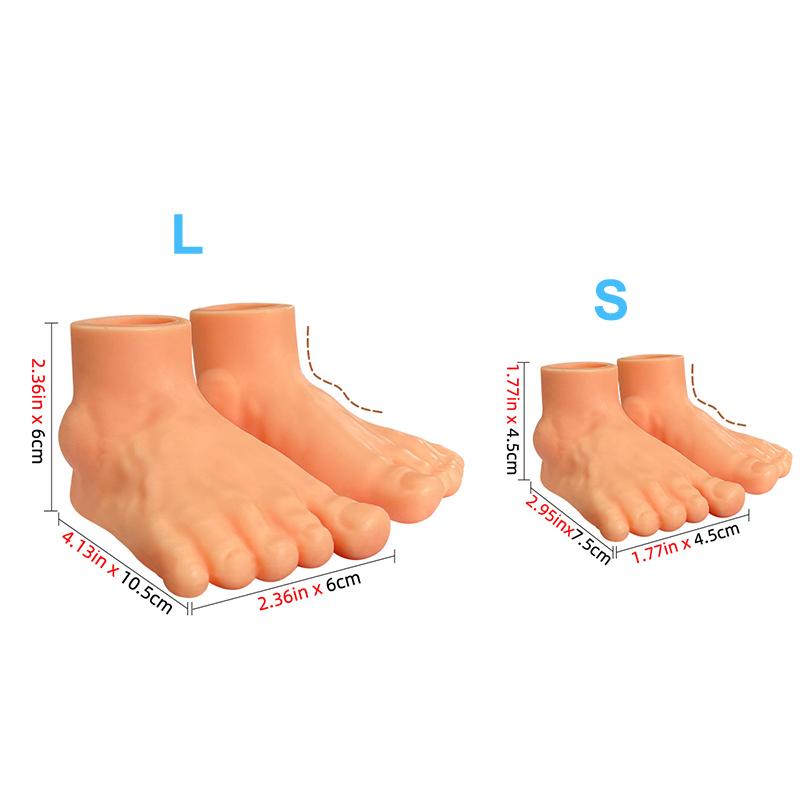 1 Paar kreative süße kleine Füße Puppe lustige kleine Füße Finger Neuheit Hund Teaser Spielzeug simulierte Füße Haustier Spielzeug Heimtierbedarf