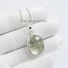 Natural Green Amethyst Pendant, 925 Sterling Silver Pendant, Birthday Pendant, Oval Gemstone Pendant, Handmade Pendant