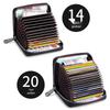 Genuine Leather Multi-Card Holder for Men & Women with Customizable Slots
