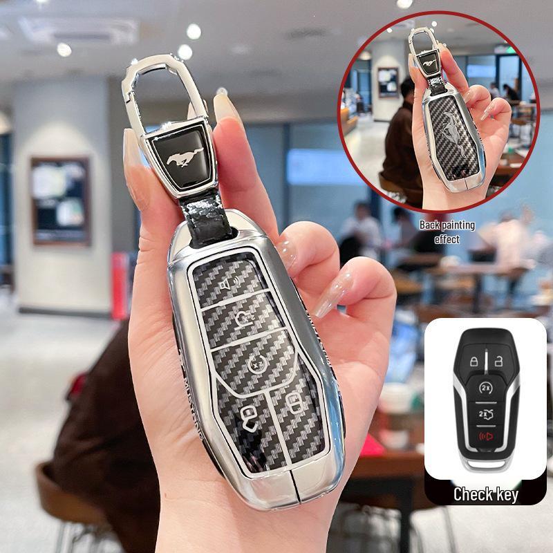 Ford High-End Metal Key Cover for Mondeo, Taurus, Mustang, Explorer, and Edge