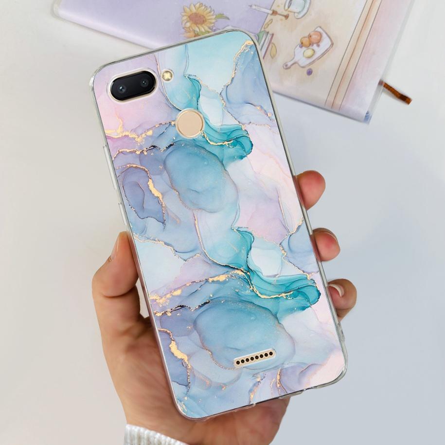For Cover Xiaomi Redmi 6 Phone Case Fashion Marble Butterfly Soft Silicone Back Cover For Xiomi Redmi 6 6A Redmi6 Redmi6a Fundas