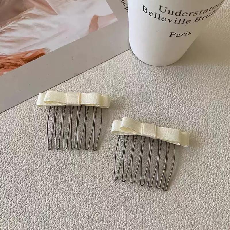 1Pcs Korean Fashion Sweet Ballet Bowtie Hair Comb French Hairpin Girl Barrettes Sidebangs Hair Pin Female Hair Styling Decors