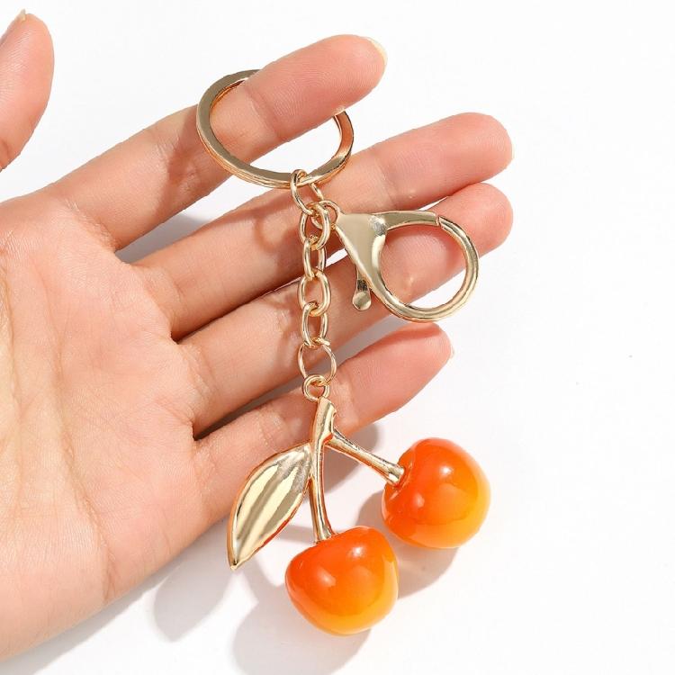 Fashionable Cherrys Sturdy Resin Charm Pendant Elegant Keychain Charm Accessory for Styles Expression Daily Use