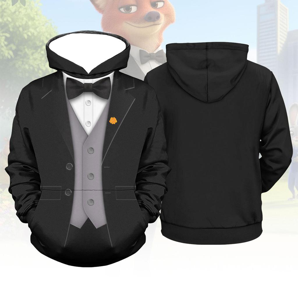For Kids Teens Adults, Zootopia 2 Officer Judy Costume Hoodie, Crazy Animal City Print Pullover, Autumn Winter Long Sleeve Top