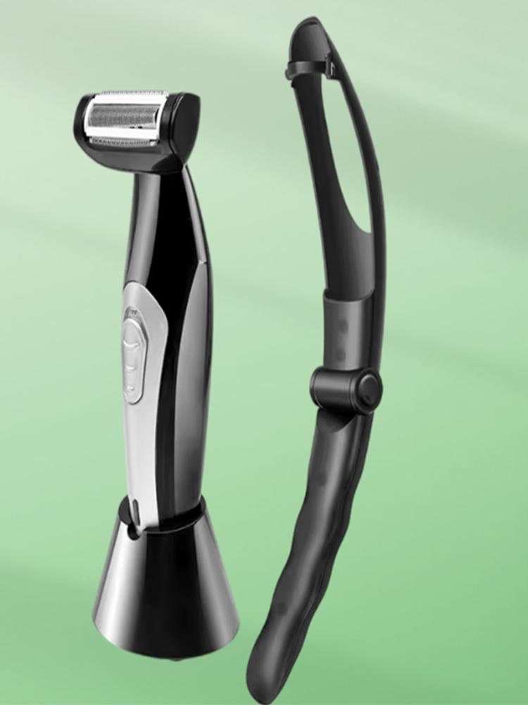 Waterproof Rechargeable Body Hair Trimmer Electric Back Shaver USB Men's Full Body Shaver Removable Handle