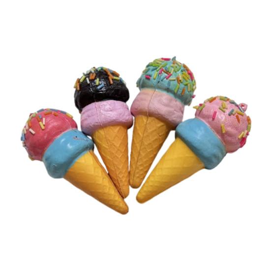 Ice Cream Cone Squeeze Toy Simulated Ice Cream Fidget Toy Slow Rebound Anxiety Stress Relief Soft Stretch Sensory Stress Ball