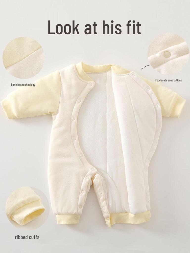 Regenbogenbär 7A Antibakterieller Baumwoll-gepolsterter Baby-Krabbel-Body 120g (Neugeborenes bis Kleinkind)