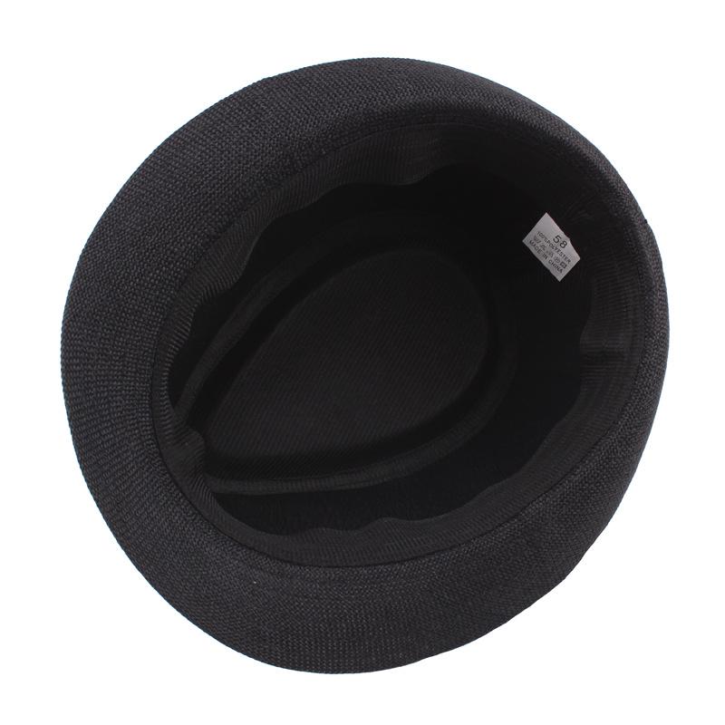 Men's Summer Straw Fedora Sun Hat - Outdoor Sunshade Beach Bowler Hat
