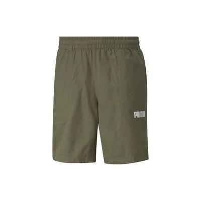 Logo Letter Print Mid-Rise Straight Leg Shorts Men Shorts Green 849527-32