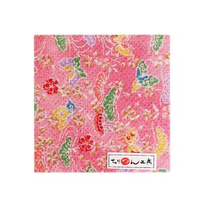Nippon Chuko Chirimen 23 X Butterfly Cutout, Gold-Tone, Approx. 33cm, Pattern, Pink, GH23-03, Fabric, Chirimen, Gold-Tone