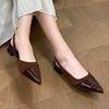 Elegant Women Pointed Toe Heeled Sandals Sexy Luxury Shoes 2025 New Designer Summer Woman Slippers Pumps Sandalias Mujer