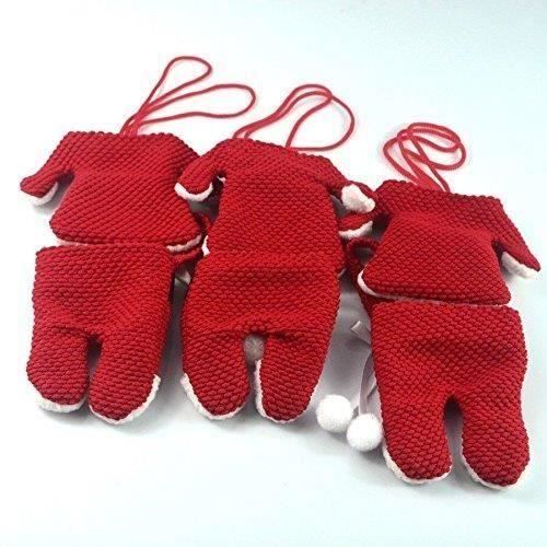 Costume de Noël - Lot de 6 - Rouge - Polyester - Pour enfants