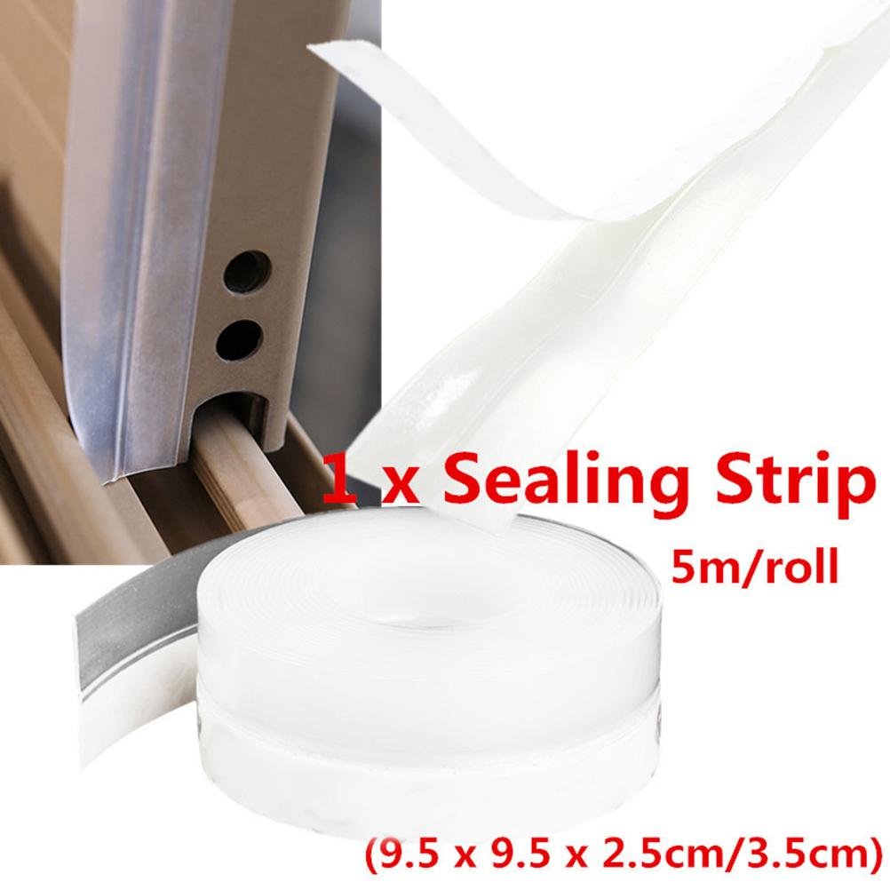 

1 Roll 5M Sealing Strip Roll Corrosion Resistant Wear Proof Door Seal Easy Cut DIY Installation for Windows 25Mm білий