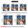 2pcs,2D Plane Printing Print Curtains Santa Claus With Reindeer Christmas Polyester Easy Install (without Rod) Outdoor