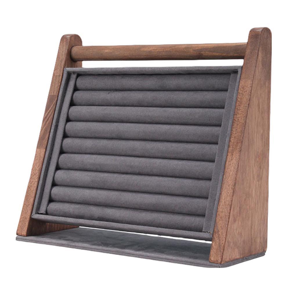 Multifunctional Wood Jewelry Display Stand Eye Catching Brooch Displaying Holder Perfect for Rings Earrings and Bangles