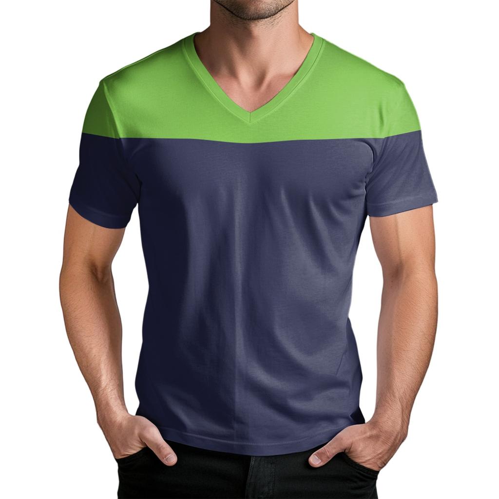 Men's Fashion Printed V-Neck Short Sleeve T-Shirt