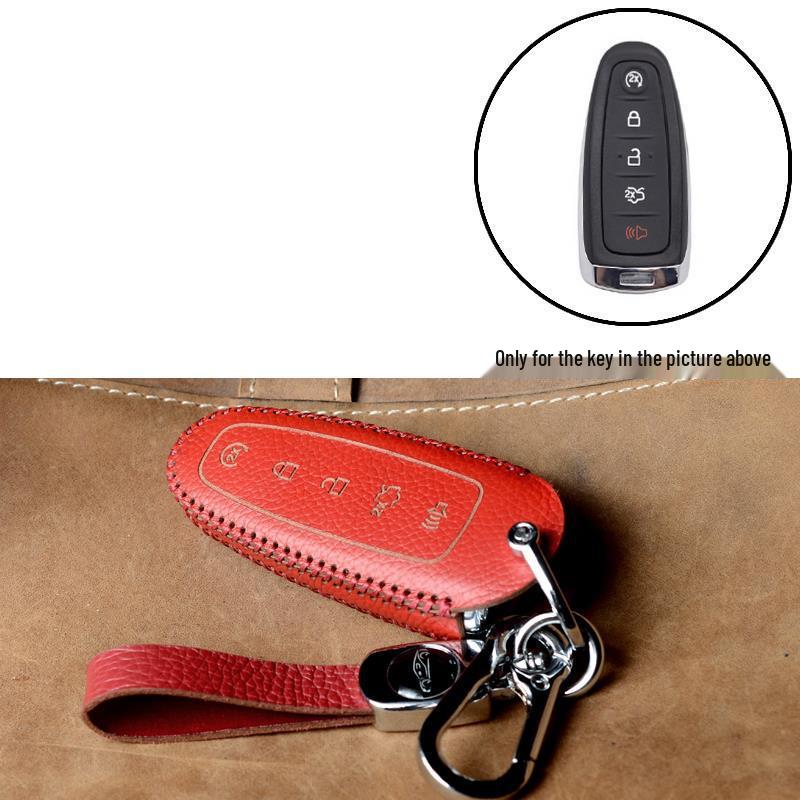 Genuine Leather Key Cover for Ford Edge/Explorer