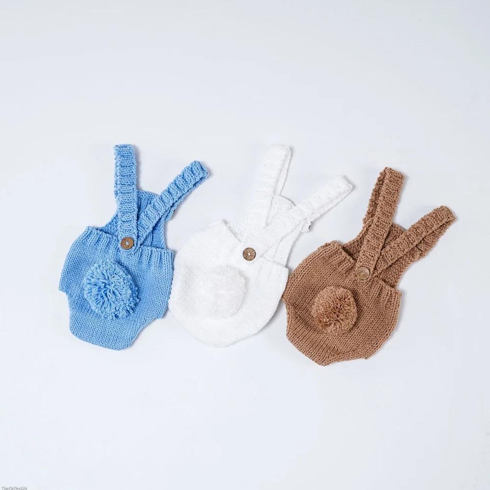 Clothing for Full Moon Photography Children's Photography Clothing Baby Photography Knit Backless Pants Props for Newborns