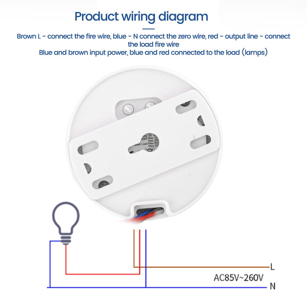AC85-265V PIR Intelligent Human Infrared Sensor Switch Ceiling Sensor Switch for Ceiling 360℃ Motion Sensor Light Switch