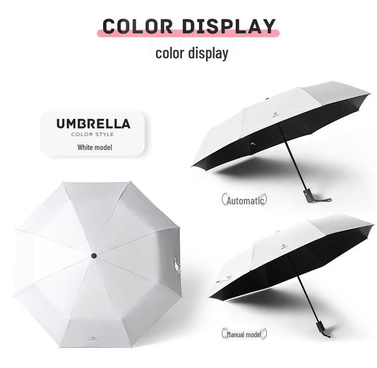 Dual-Use Automatic Folding Umbrella - Large Sunshade for Men & Women with Custom Logo and Sunscreen Protection.