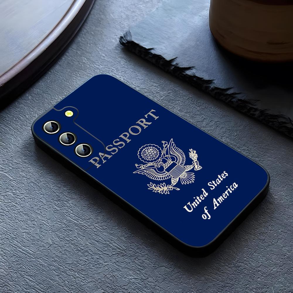 Algerian USA Passport Phone Case For Samsung Galaxy S26 S24 S23 S22 S25 S21 S20 Ultra Fe Plus A54 A24 A55 A53 Coque