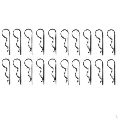 20 Pieces Marine Stainless Steel R Retaining Clip Spring Split Pin 1.6x32mm
