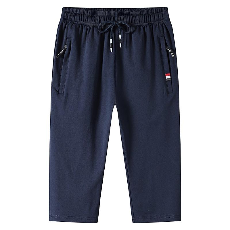 

Летние мужские бриджи шорты дышащий хлопок карманы молнии спортивные шорты свободные прямые пляжные шорты S