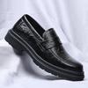 Men's leather shoes autumn new soft-soled foot cover dress business breathable heightening leather casual groom wedding shoes men