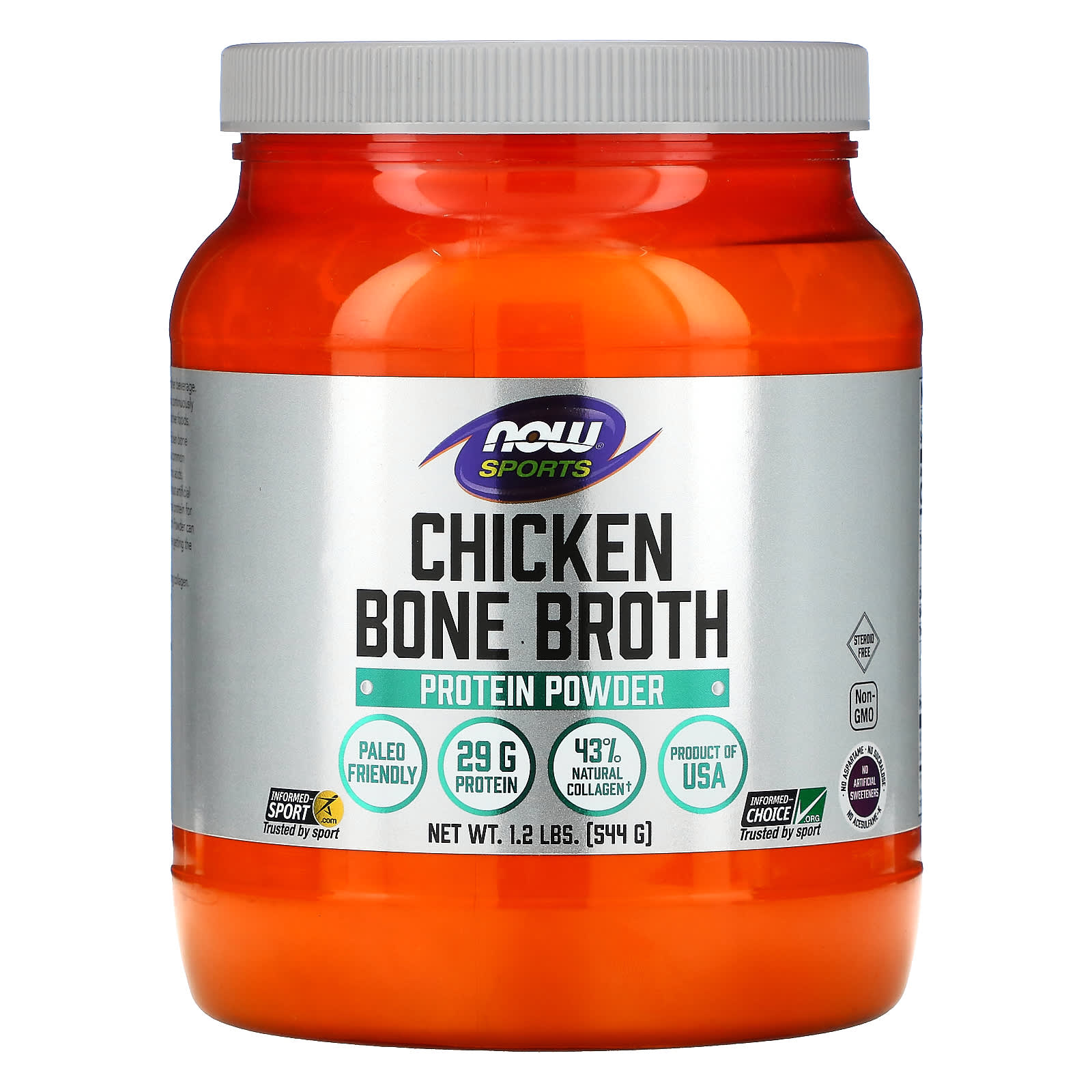 

Chicken Bone Broth Protein Powder, 544G(1.2Lbs)