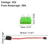 uxcell 32V Standard Fuse Adapter Tap Fuse Kit with 2 30A Style Fuses for Car Boat
