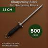 Professional Knife Sharpening Rod Carbon Steel Honing Steel Butcher Sharpener Durable Kitchen Tool Long Lasting Blade Maintenance Tool