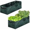 Set aus 2 Hochbeeten - 4 unterteilte Gitter Quadratisches Hochbeet Stofftasche
