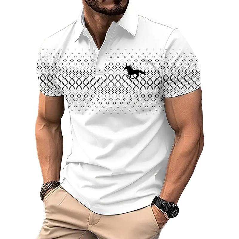 

Polo Fashion Мужская рубашка поло с коротким рукавом, мужская летняя футболка с коротким рукавом, обычный стиль, удобный и простой 5XL