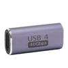 Type C Female To Female Adapter Aluminum Alloy 40Gbps 100W Coupler Extender for Tablet Mobile Phone Straight Type