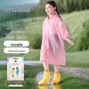 Kids' Disposable Transparent Full-Body Raincoat Poncho