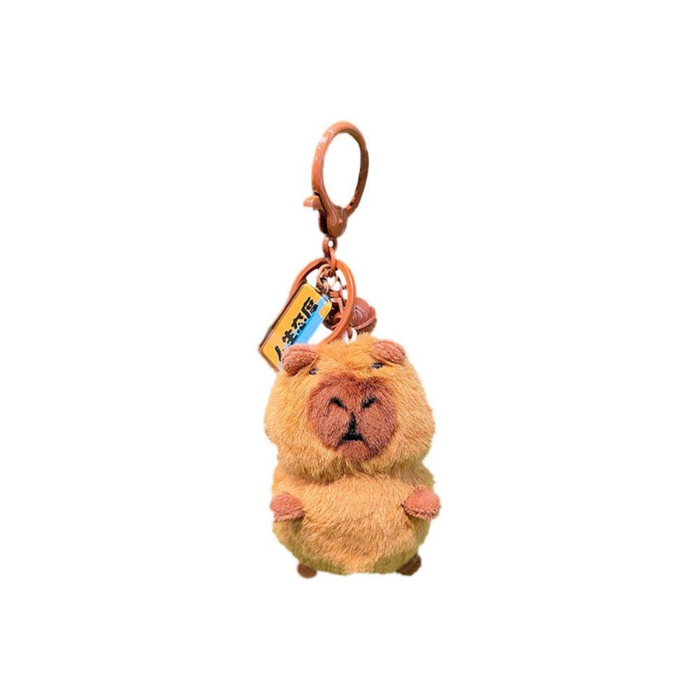Simulation Capybara Capybara Plush Keyring Cloth Doll Capybara Plushie Keychain  Birthday Gift