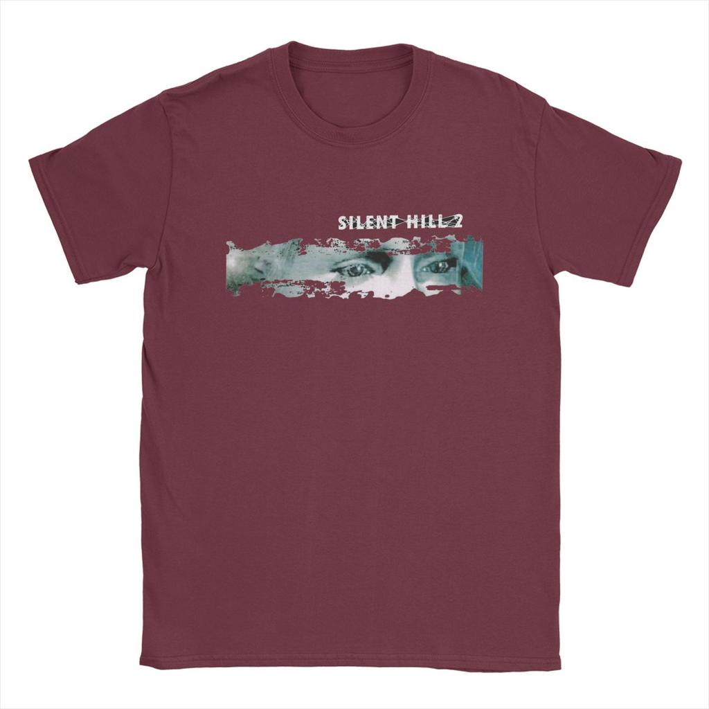 Funny Silent Hill 2 TShirt for Unisex Round Collar Cotton T Shirt Short Sleeve Tee Shirt Original Tops