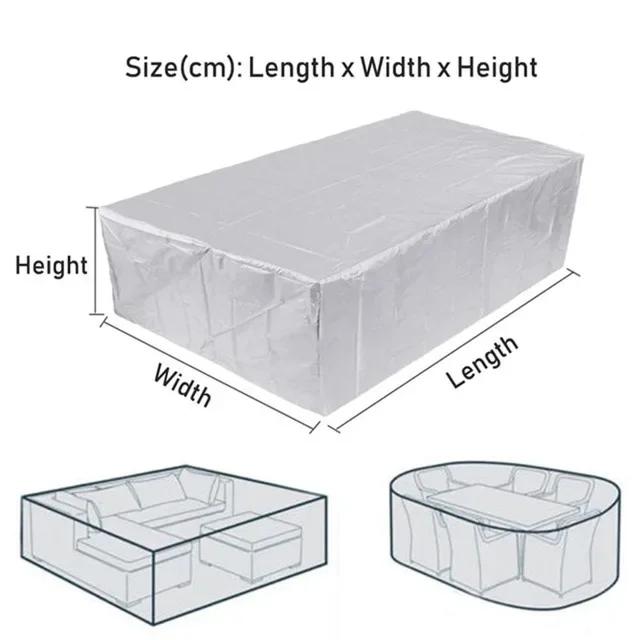 300 Size Outdoor Table & Chair Cover, 210D Heavy Duty Waterproof Material, Universal for Patio Furniture, Heavy Rain Proof
