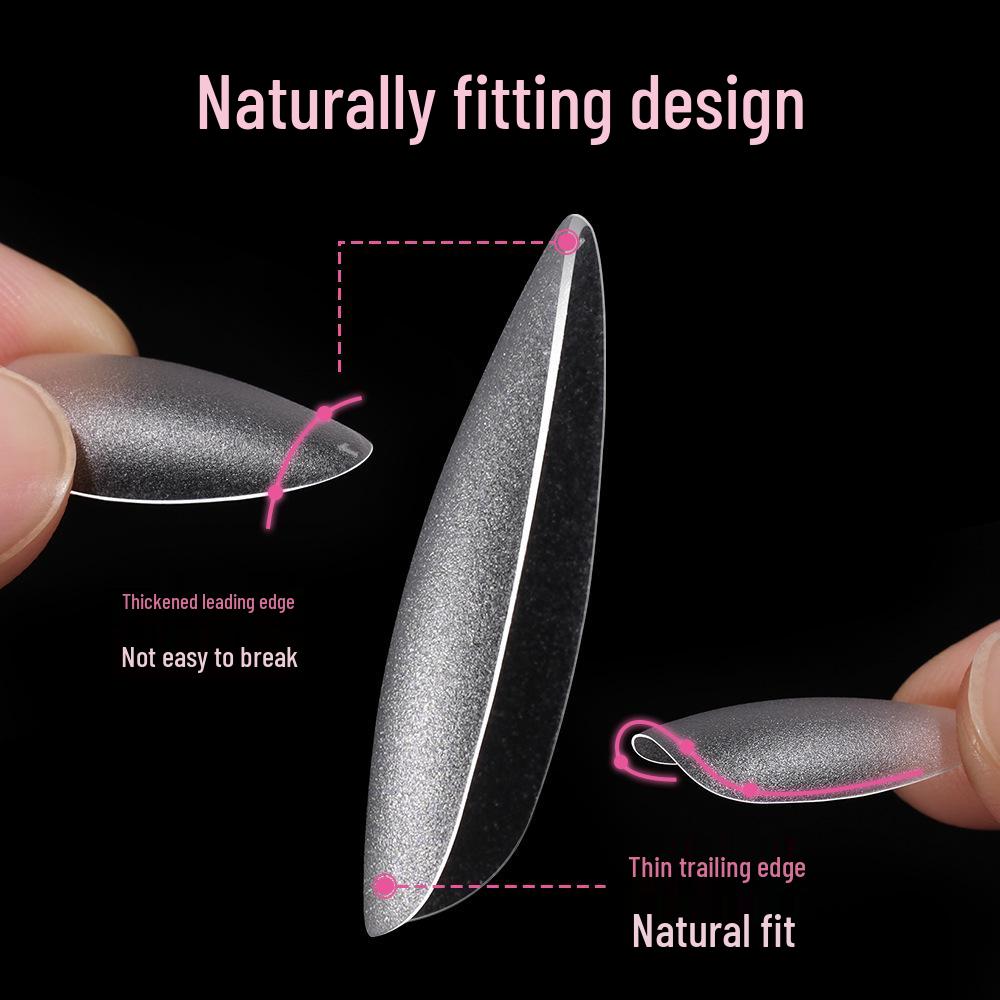 Matte 450-Piece Almond Wearable Nail Tips - Ultra-Thin, Seamless, No Filing Needed False Nails for Manicure
