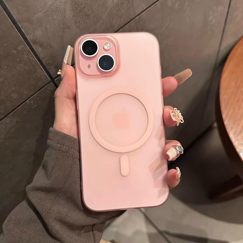 Applicable To IPhone17promax Mobile Phone Case New Apple 15 Matte Magnetic Suction 14 Translucent 12 Ultra Thin Hard Set