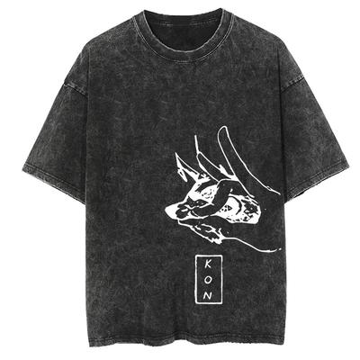T-shirts Graphiques Vintage Délavés à l'Acide en Coton pour Hommes Femmes Été Décontracté T-Shirt Oversize Gym Entraînement Fitness Manches Courtes Hauts T-shirts