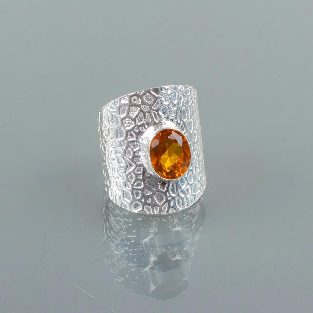 Rare Citrine Gemstone 925 Sterling Silver Handmade Jewelry Wedding Ring For Gift RR-17-7