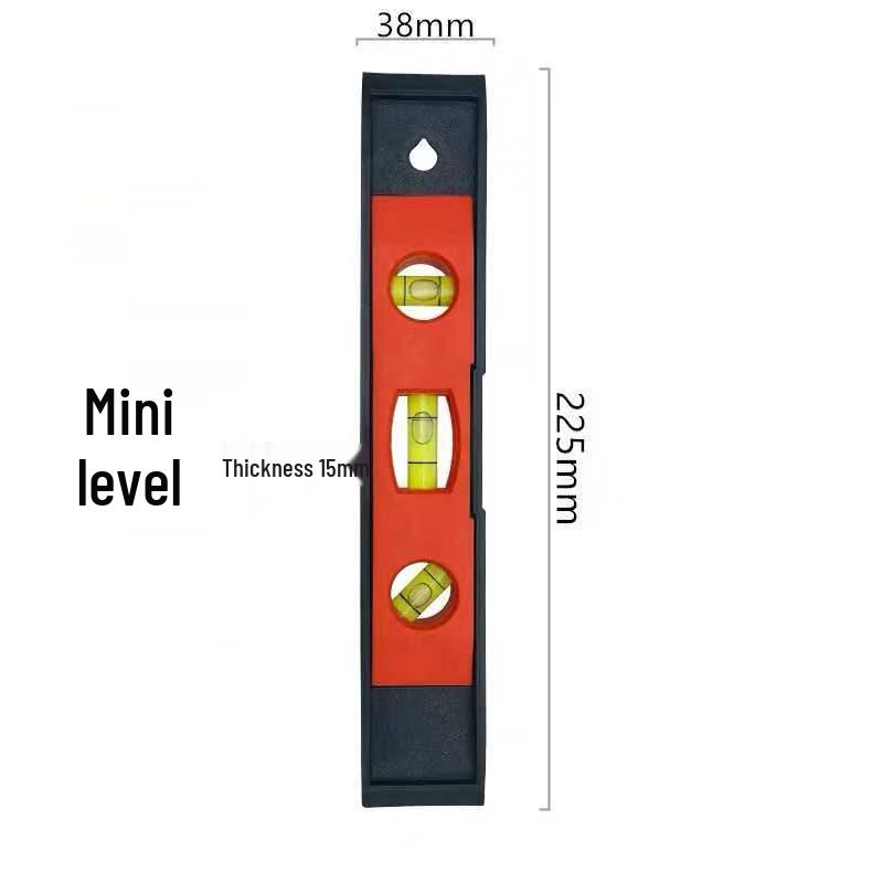 Precision Magnetic Multi-Angle Mini Spirit Level and Measuring Ruler for Household Decoration
