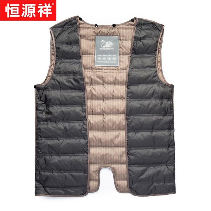 Hengyuanxiang Men's Thickened Wool Blend Winter Coat with Goose Down Liner